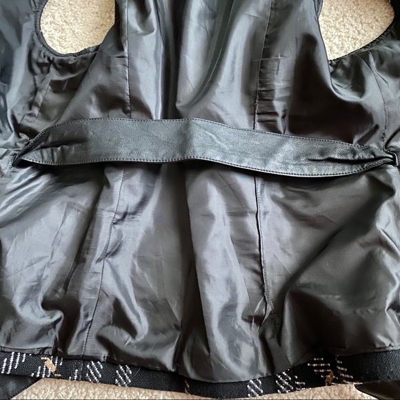 CAbi Grid Tweed Plaid Wool Blend Moto Vest S - Picture 13 of 15